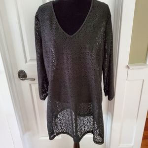 Mario Serrani Black Beach Coverup